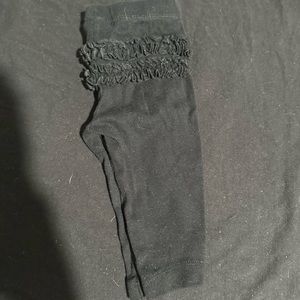 Carters Black Ruffle Leggings